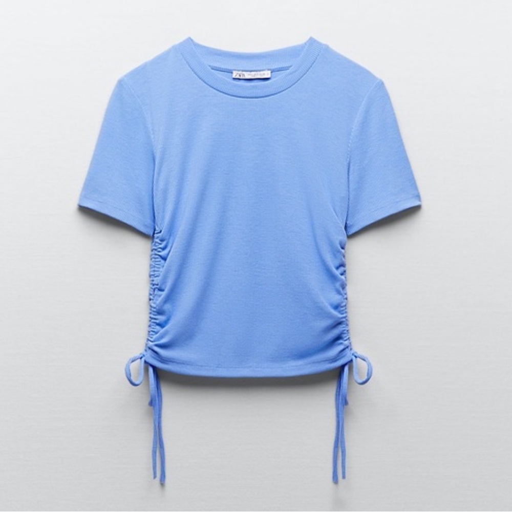 NWT Zara ruched tee